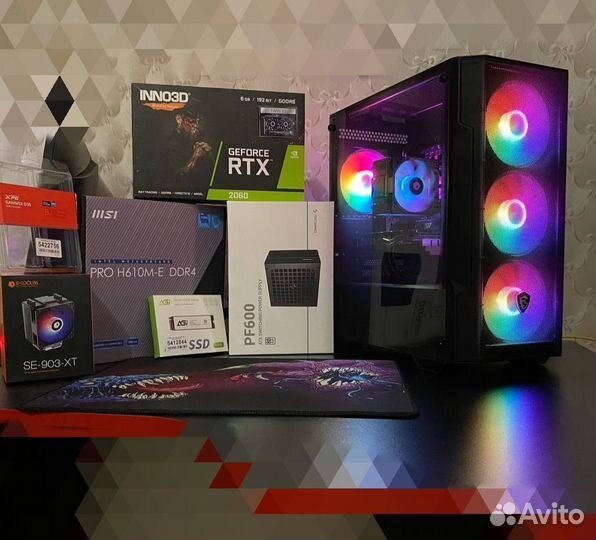 Игровой пк MSI MAG RTX 2060/Intel 12100f