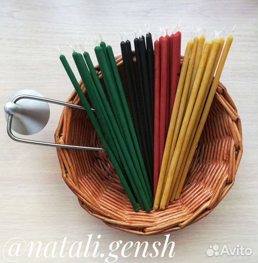 Свечи цветные из воска