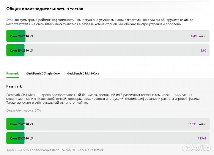 8/16 ядер Intel Xeon 2640-v3 до 3400Hz L3 кэш 20MB