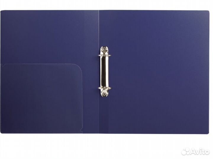 Папка 2 кольца brauberg Диагональ 25мм синяя 0,8мм