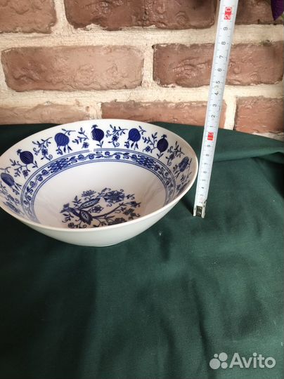 Луковый узор, синий лук салатники