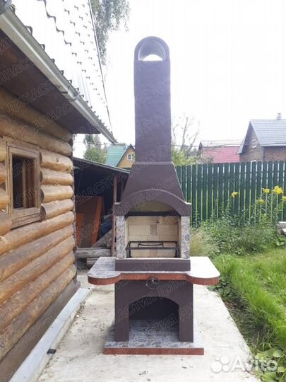 Печь барбекю с мангалом небольшая