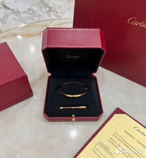 Браслет Cartier love тонкий