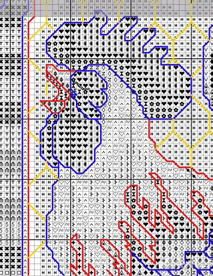 Схема для вышивки Gallic Rooster Гальский петух
