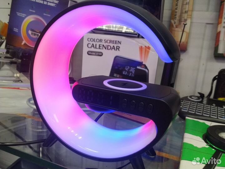 Умный светильник 5 в 1,колонка,часы,зарядка