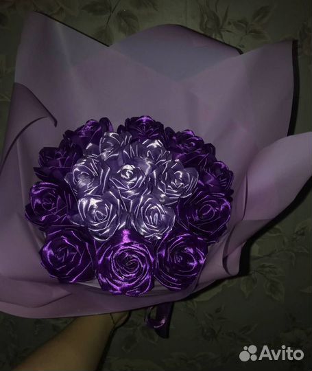 Букет из атласных лент