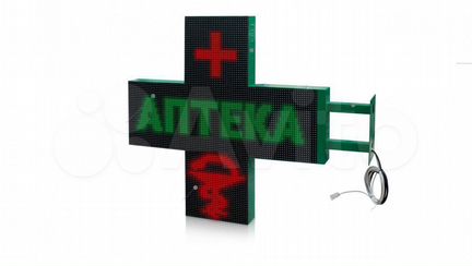 Светодиодный Аптечный крест 2-х сторон 1100х1100мм