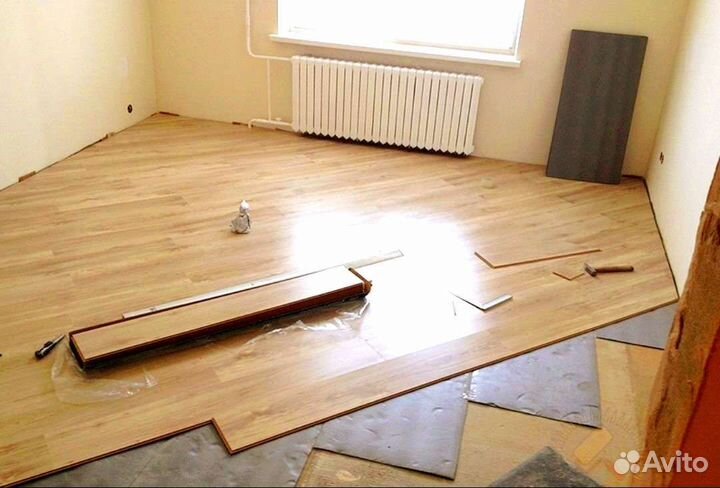 Укладка ламината, винилов, линолеума