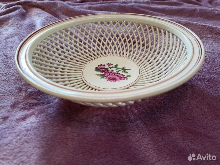Сухарница ажурная фарфор СССР кфз