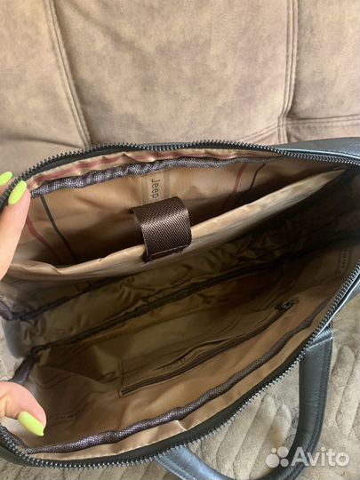 Мужской кожаный портфель новый