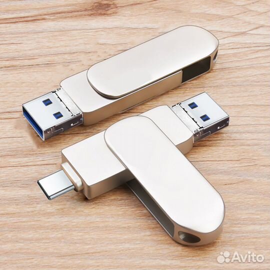 Флешка на 128GB с 3 портами, Flash USB, накопитель