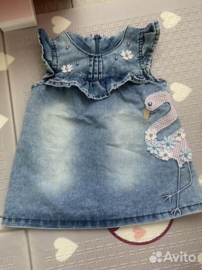 Джинсовое платье для девочки 68р