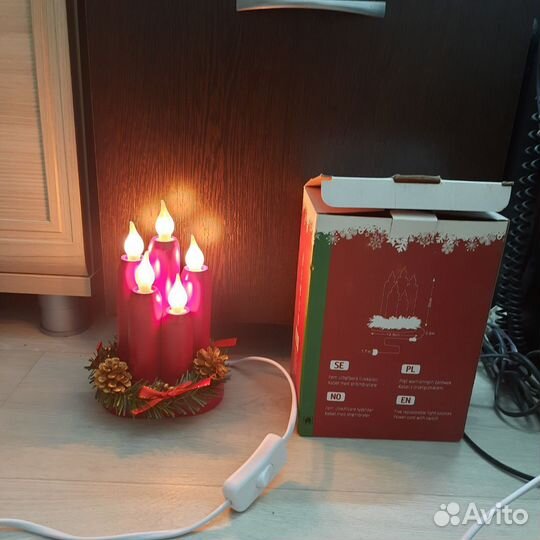 Новогодние украшения,свечи малые