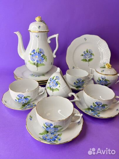 Набор для чая синие цветы Herend