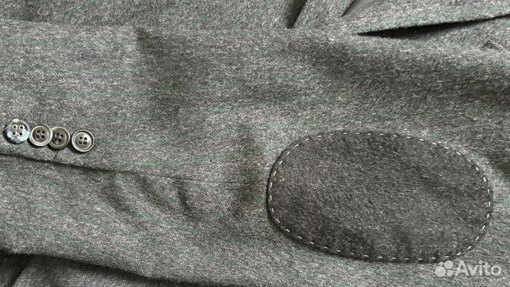 Стильный пиджак с налокотниками шерсть кашемир