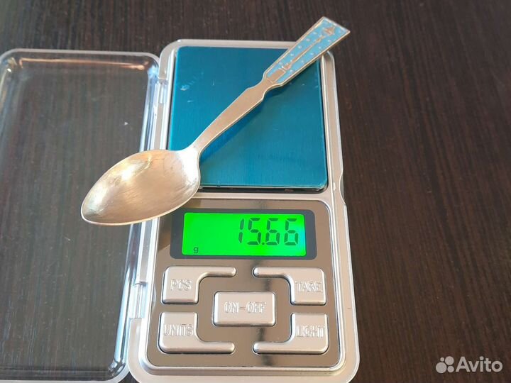 Серебрянная ложка эмаль позолота