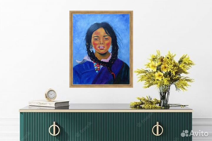 Картина маслом на холсте портрет девочки