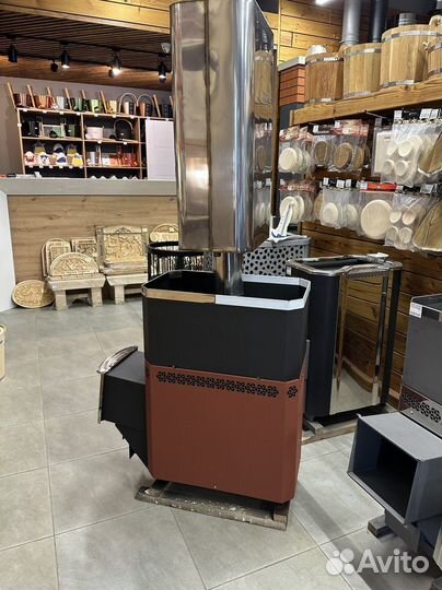 Печь для бани Русь 18Л с баком для воды