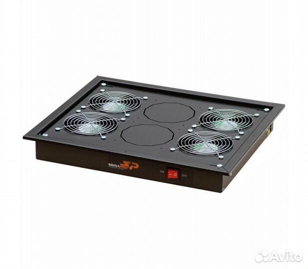 Aesp Блок вентиляторов 1U с термореле, 4 элемента