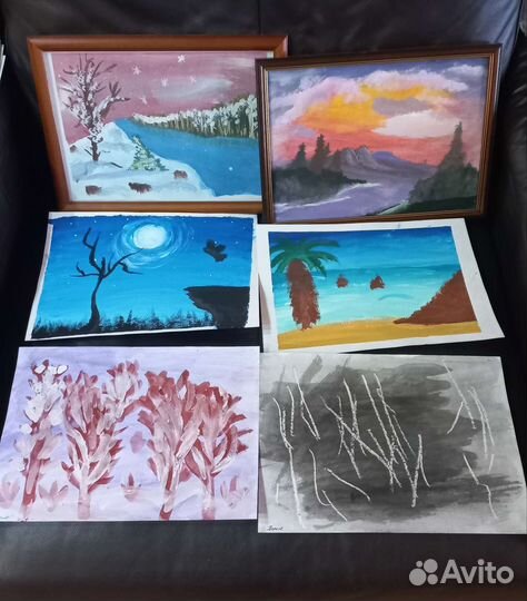 Рисунки- акварель, гуашь