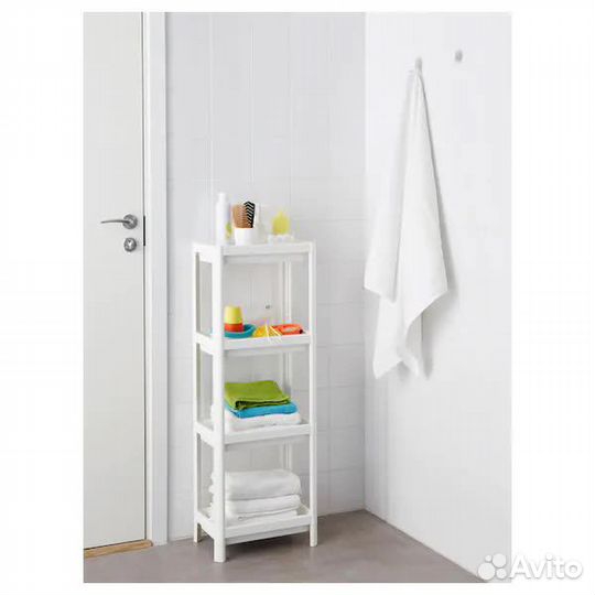 Стеллажи Икеа Вескен белые 36x23x100 см