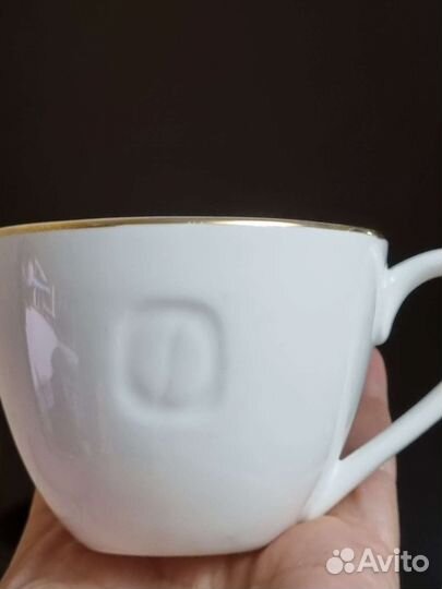 Чашка кофейная с блюдцем Нескафе и Arcoroc Франция