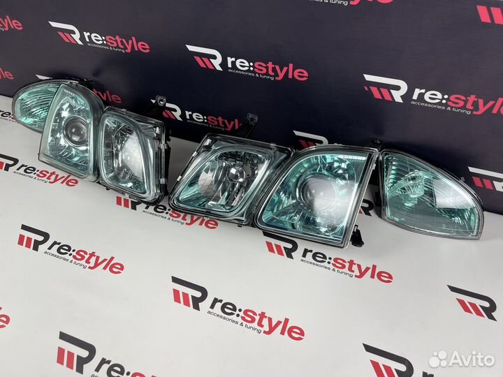 Фары Lexus LX470 Галоген Зеленые