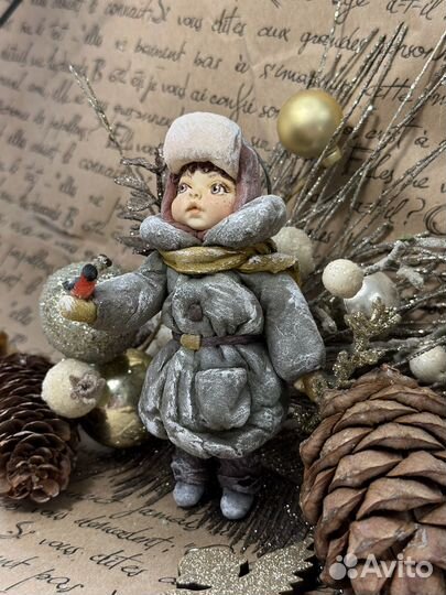 Ватная ёлочная игрушка 