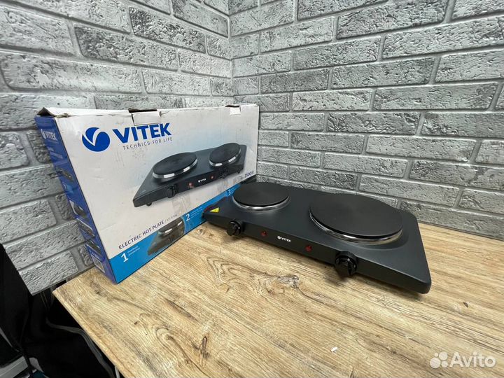 Плитка vitek 2500 w 2 комфорки