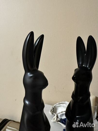 Статуэтки для интерьера зайки кролики