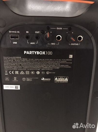 Колонка jbl partybox 100