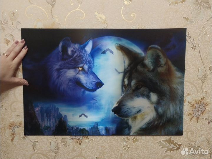 3D картина 'волки'' без рамки
