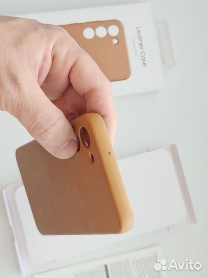 Кожанный чехол S23 plus. Оригинал