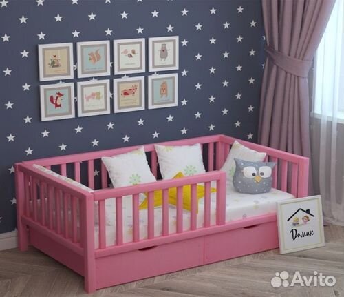 Кроватка из натурального дерева матрешка выдвижная