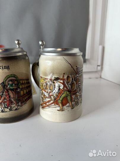 Пивная кружка с крышкой