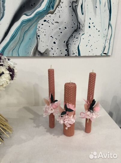 Свечи семейный очаг из натурального воска