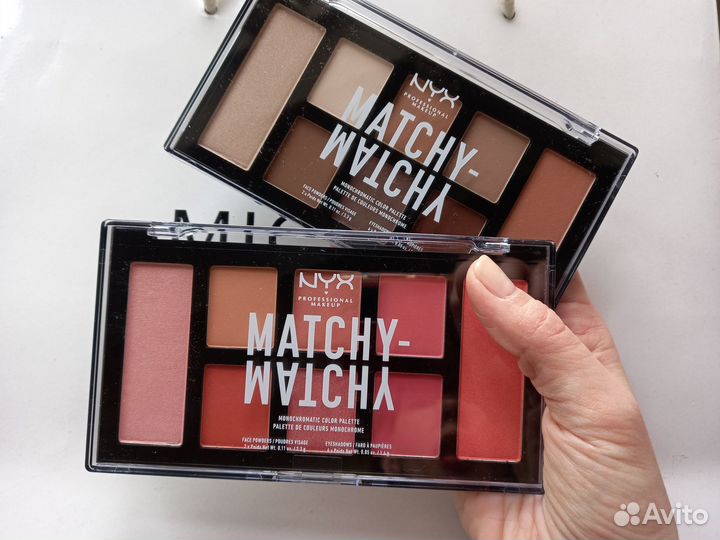 NYX набор пудра хайлайтер румяна + тени Taupe