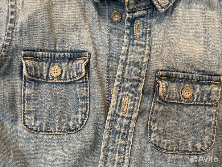 Джинсовая рубашка hm детская