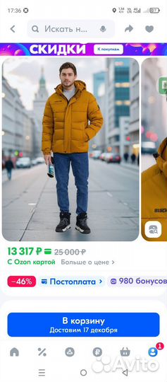 Мужская зимняя куртка