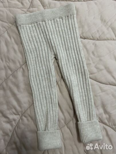 Вязаные штаны в рубчик ниточки-клубочки 86