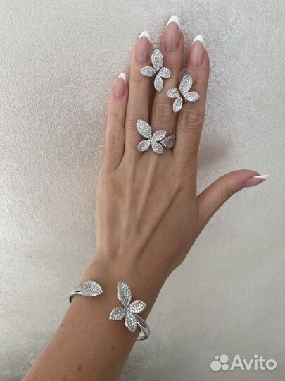 Сет Chopard браслет, кольцо и серьги