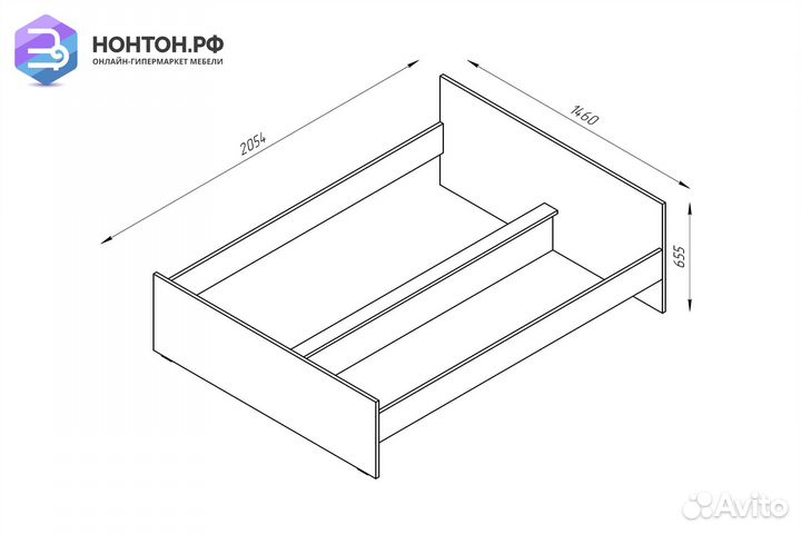 Кровать двуспальная Орион белая с ящиками