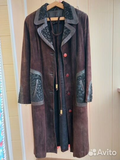 Плащ женский замша,кожа натур