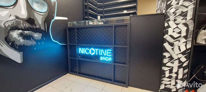 Стойка ресепшн для магазина табачной продукции