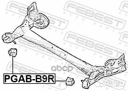 Сайлентблок задней балки peugeot partner 08- PG