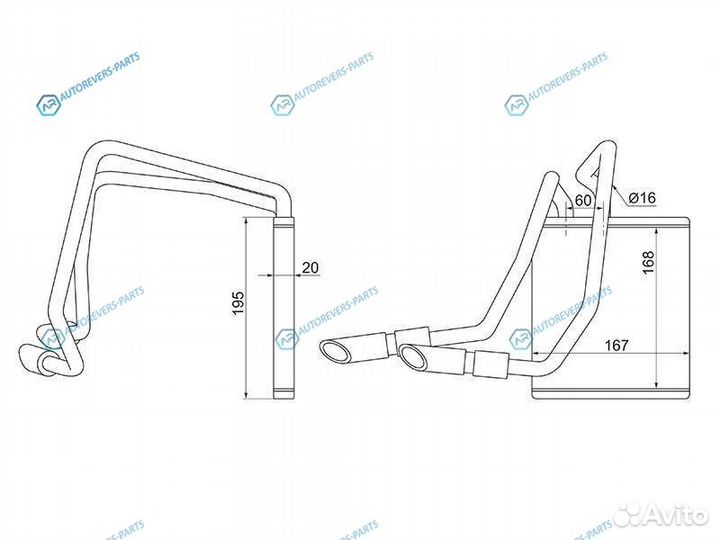 ST-MZ51-395-0 Радиатор отопителя салона mazda 2dem
