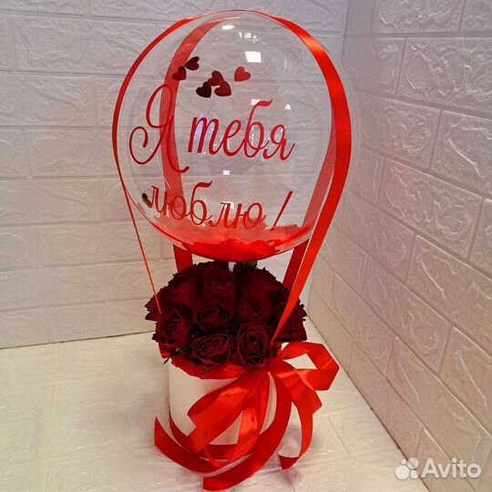 Композиция с живыми розами