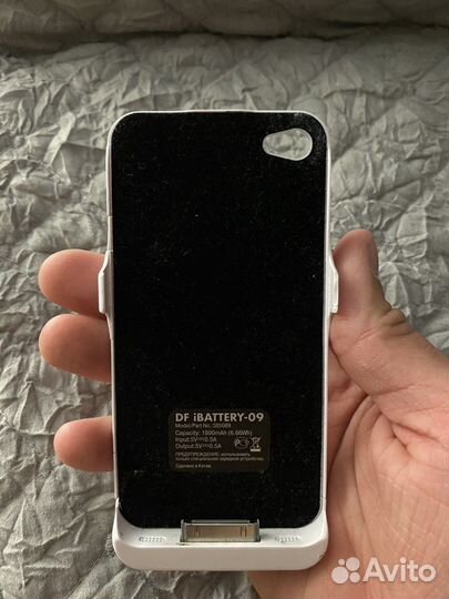 Чехол с зарядкой на старый айфон 5, 5с, 5s, se