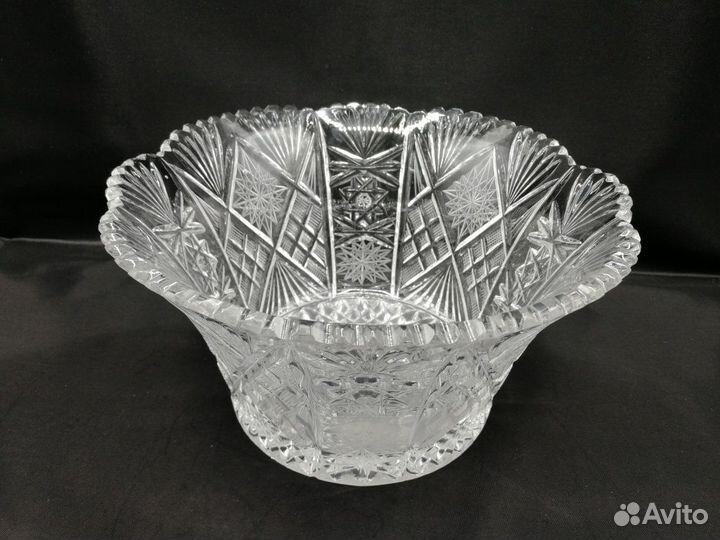 Ваза для фруктов конфетница 23*12 см Хрусталь