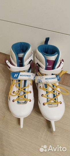 Коньки раздвижные, Nordway, размер 34-37